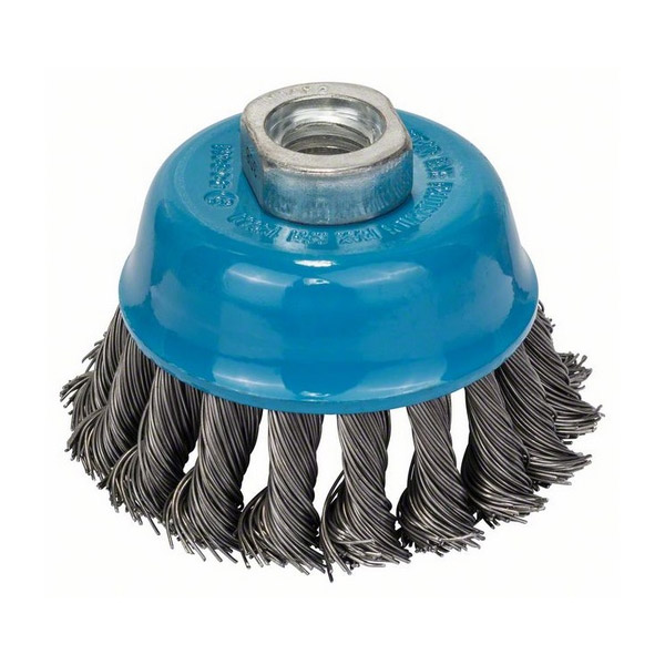 Wire brushes for angle grinders and straight grinders with thread M10 / M14