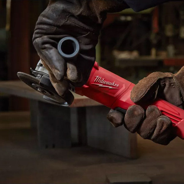 1250 W angle grinder with slim paddle switch